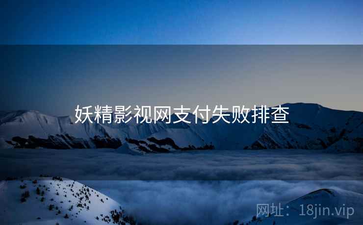 妖精影视网支付失败排查