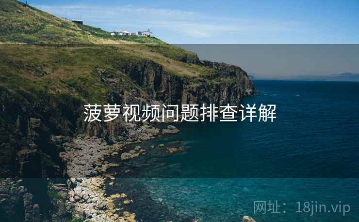 菠萝视频问题排查详解