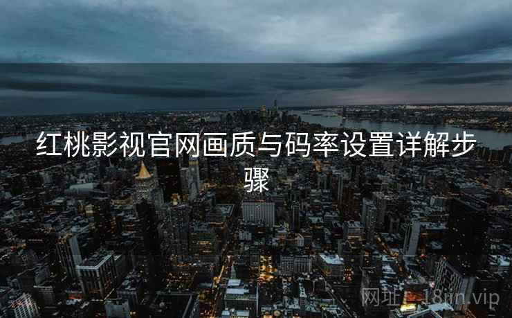 红桃影视官网画质与码率设置详解步骤