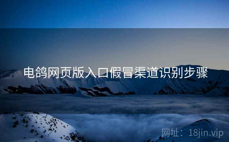 电鸽网页版入口假冒渠道识别步骤