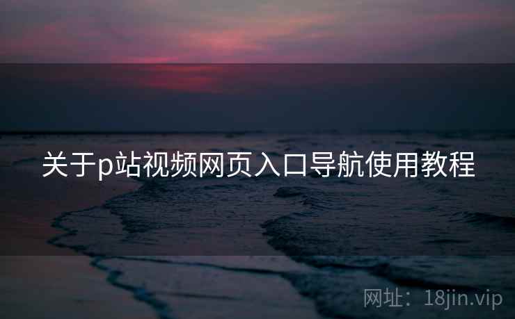 关于p站视频网页入口导航使用教程